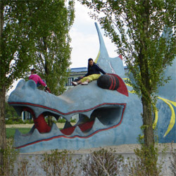 Drachenskulptur Parkstadt Leipzig